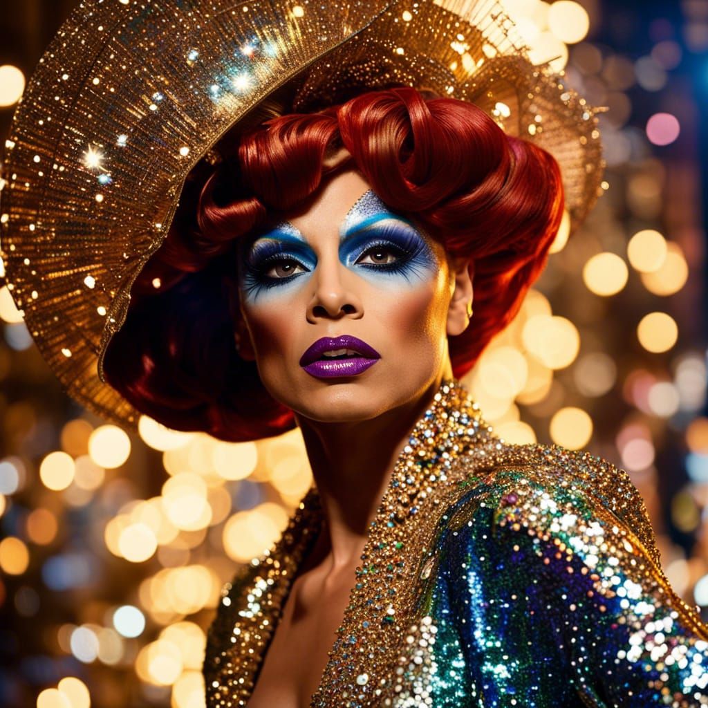 Glitter Drag Queen AI Generated Artwork NightCafe Creator
