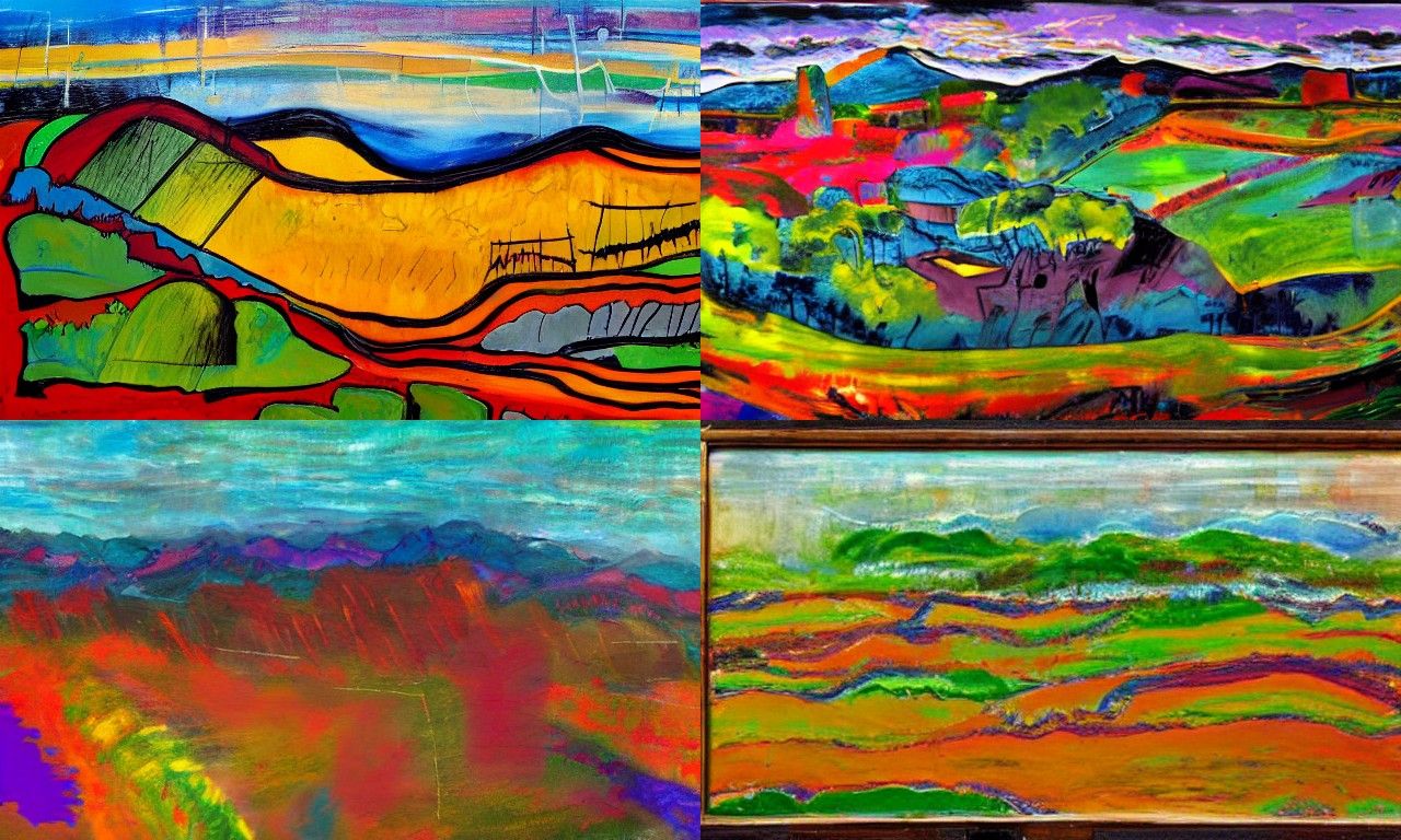 Landscape in the style of Neo-expressionism