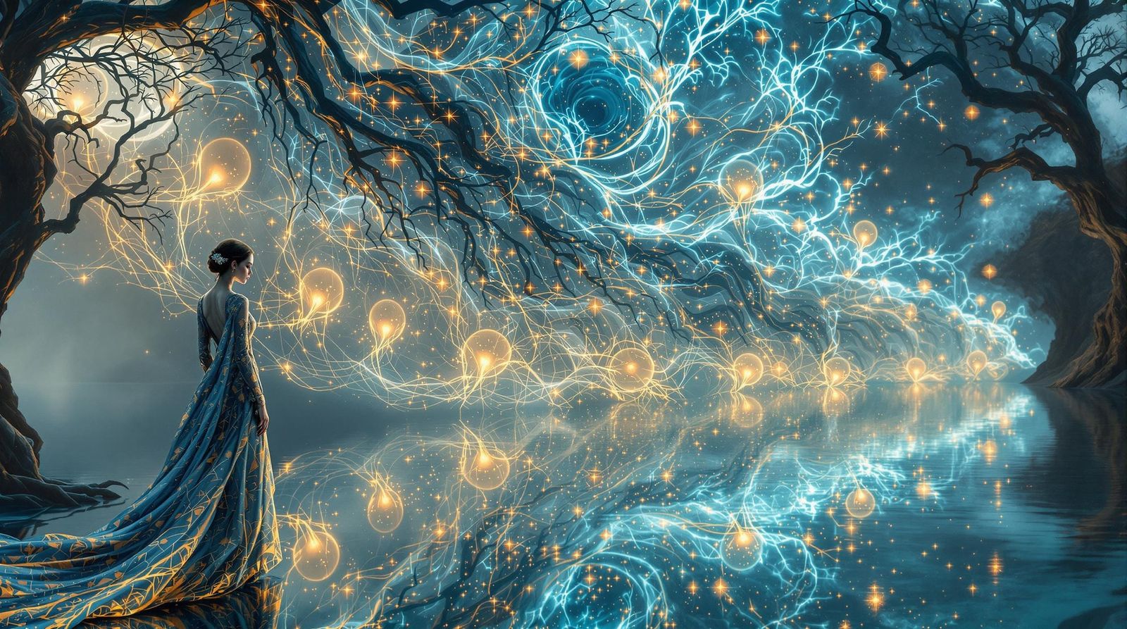Blue Parallel Visions - Parallel Realities  by @Textured Color