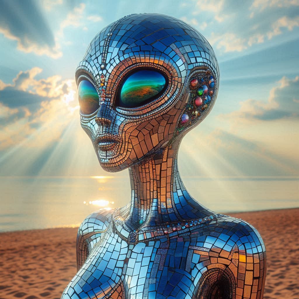 Alien at the beach