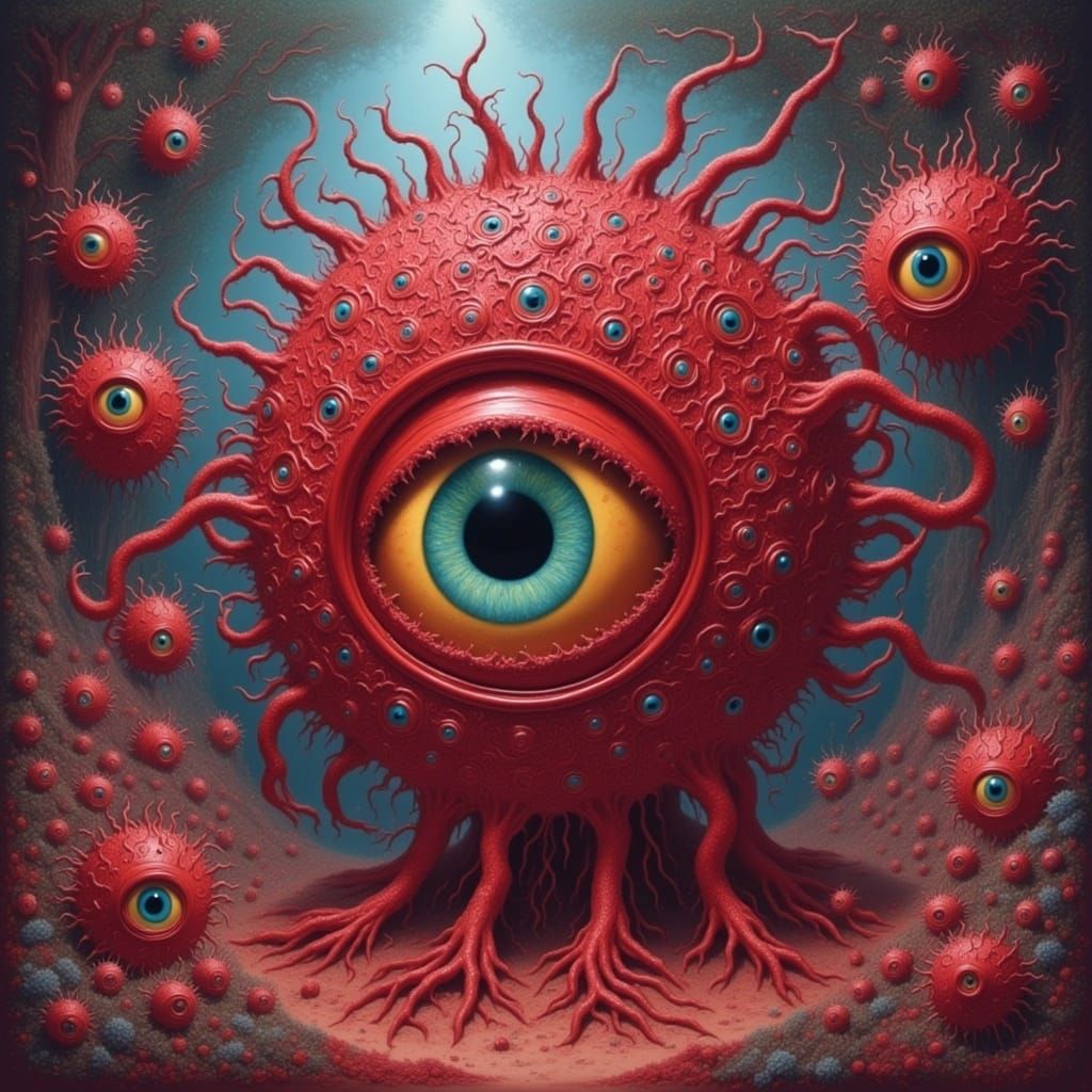 <lora:CRIMSON CROWN:1.0> Eyeball monsters