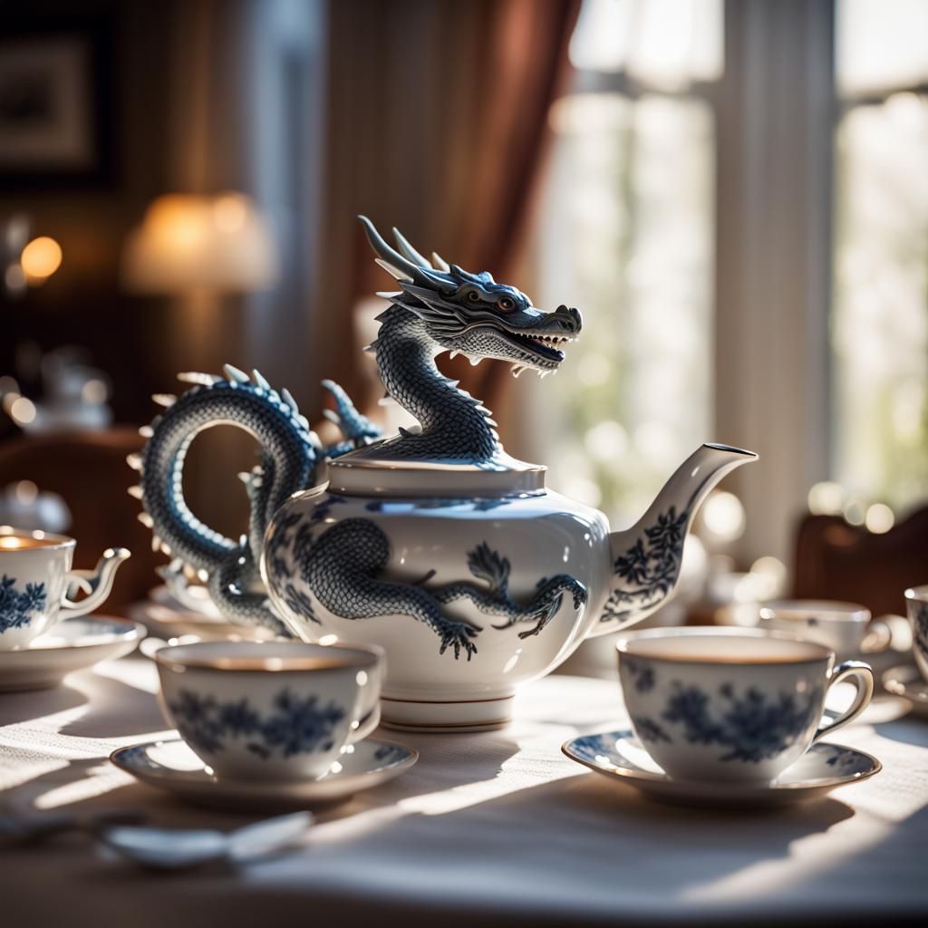 Dragon Teapot 231202A AI Generated Artwork NightCafe Creator