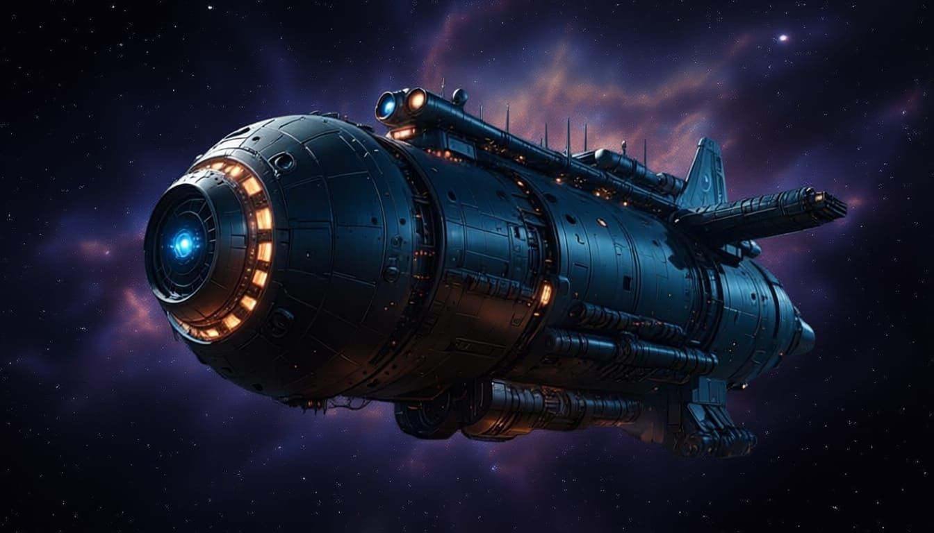 A huge space Freighter