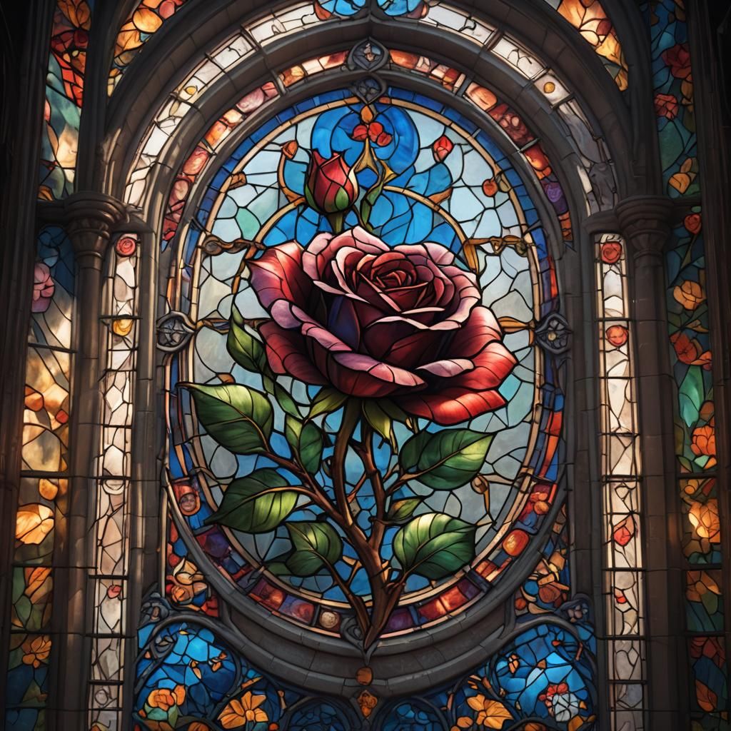 Rose red mansion's stained glass window  by @Saya Yukino