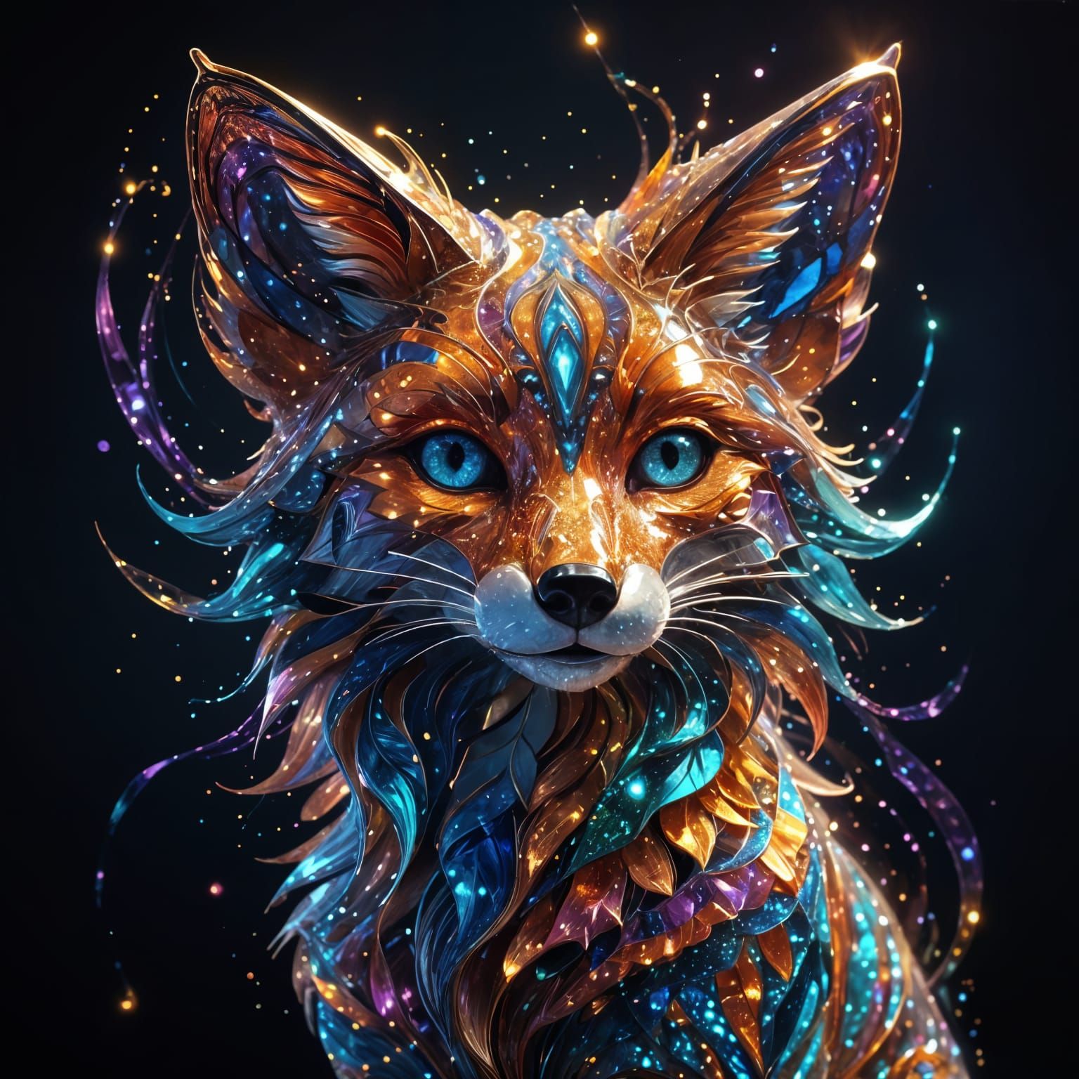 Crystal fox  by @Furry enjoyer 