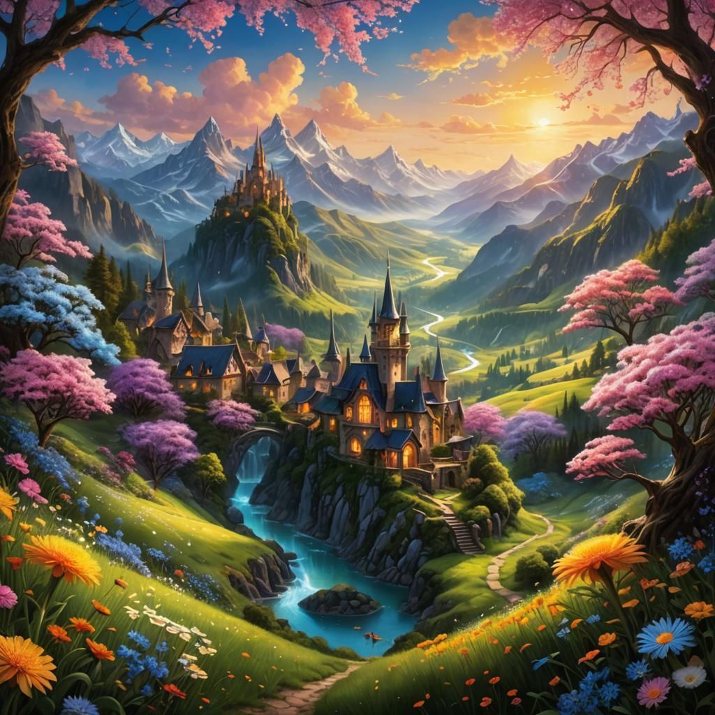 Valley of Everspring AI Generated Artwork NightCafe Creator