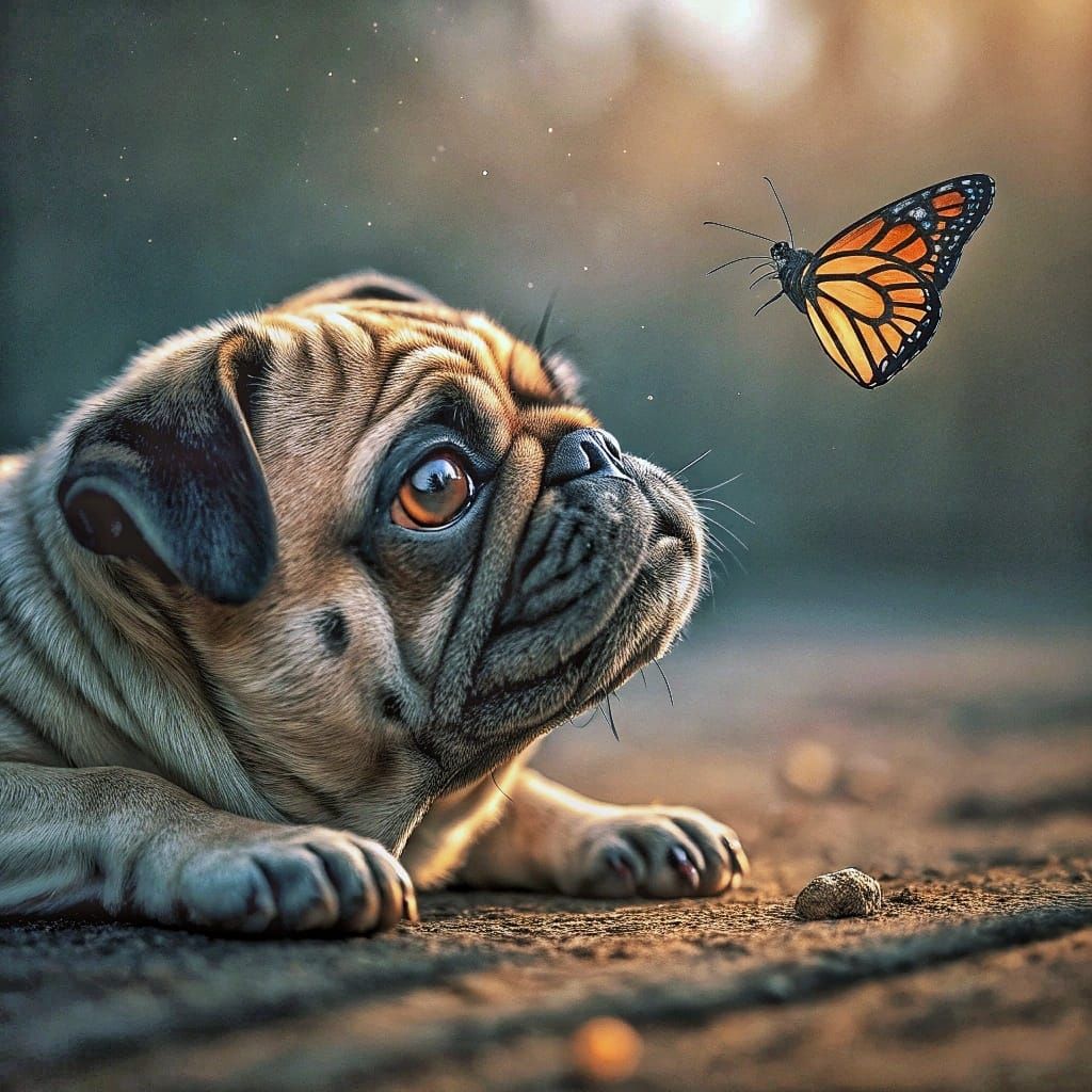 The Pug and The Butterfly