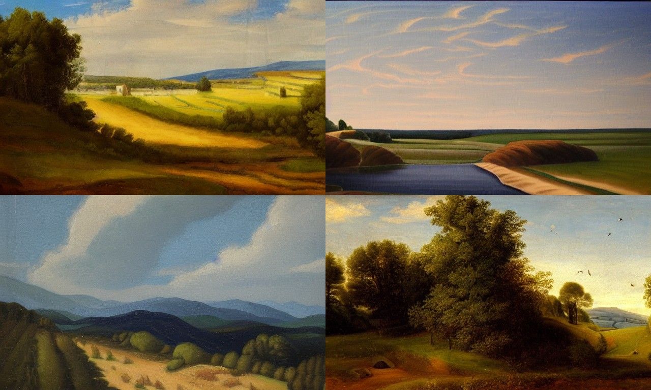 Landscape in the style of Regionalism