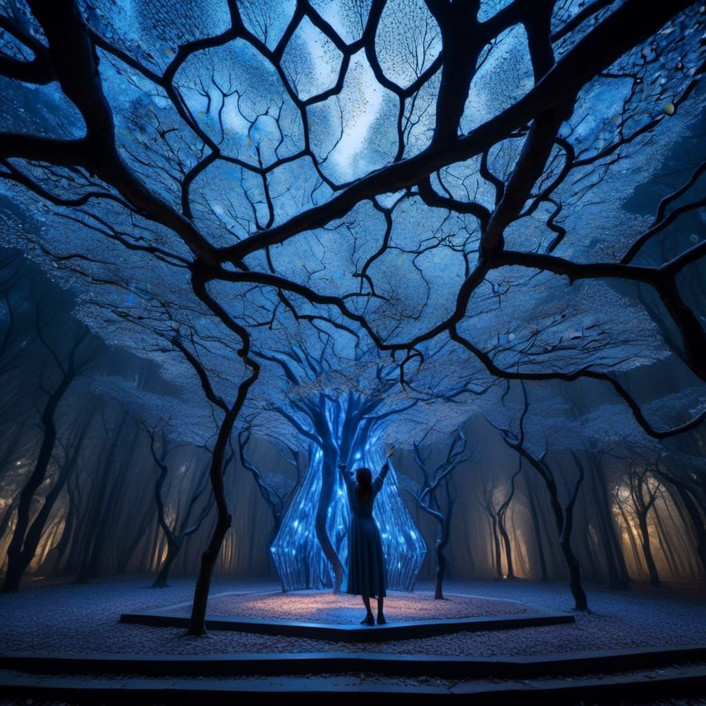 Blue creation projection