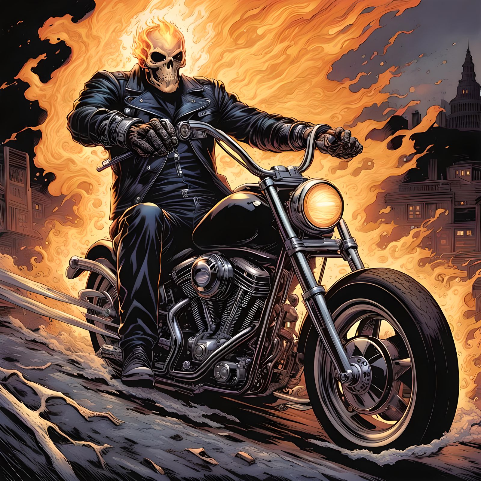 Ghost Rider - AI Generated Artwork - NightCafe Creator