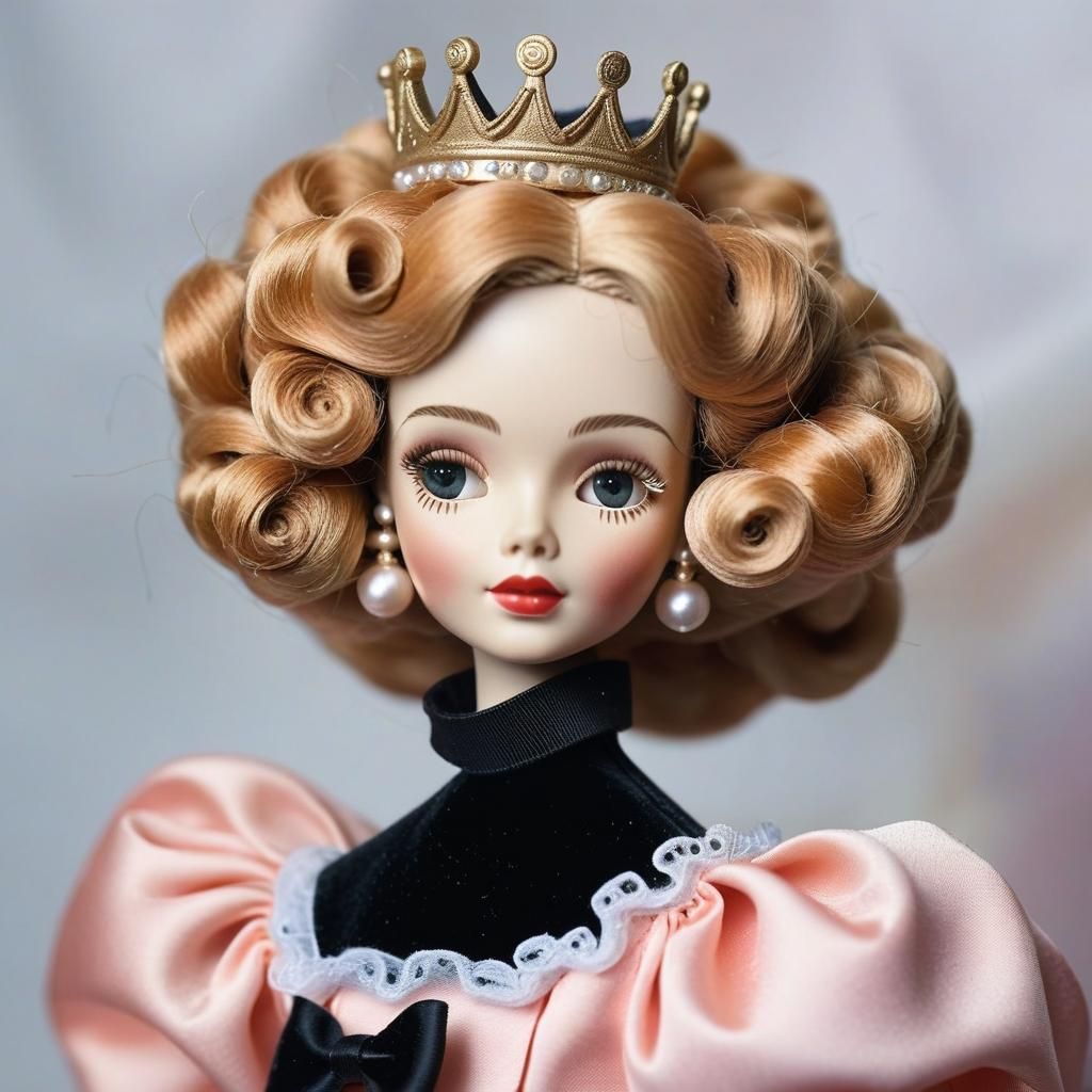 A Marina Bychova style doll full-figured, with caramel blonde curls, in ...