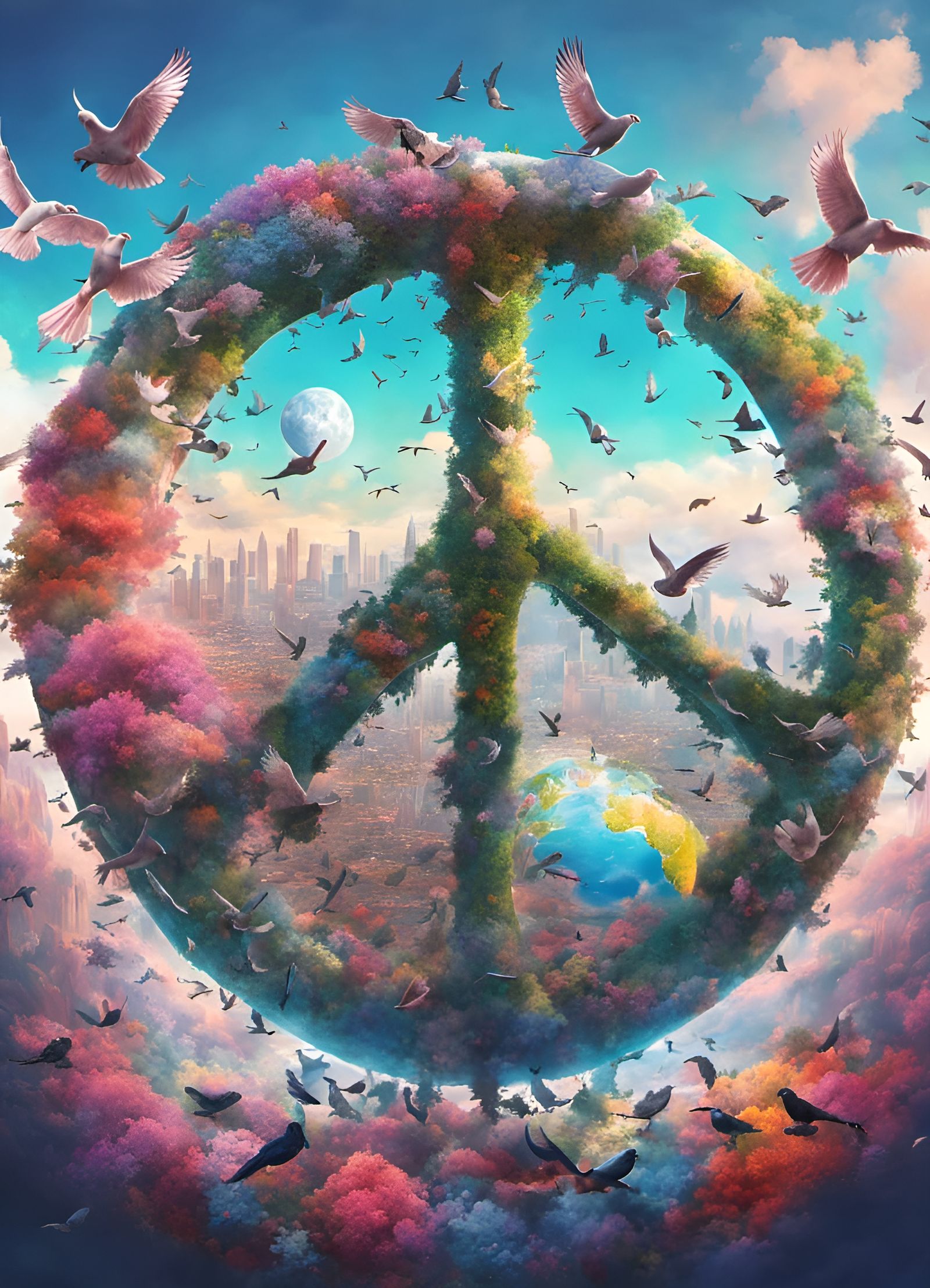 Peacy world🌎  by @undefined