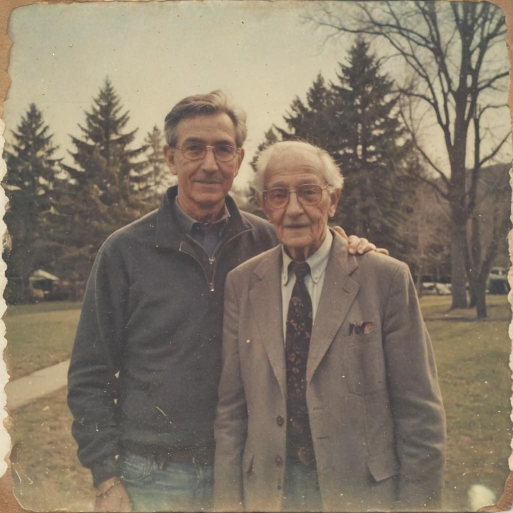 faded Polaroid of family members  by @boyganymede