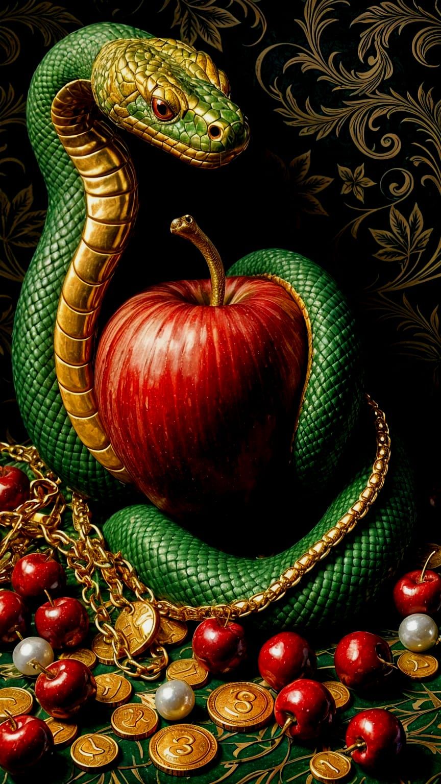 A majestic, emerald green king is here to bless you all with the abundance and wealth 🥰✨️  by @Sara