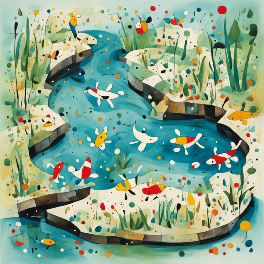 <lora:Road Trip:1.0> Koi pond 