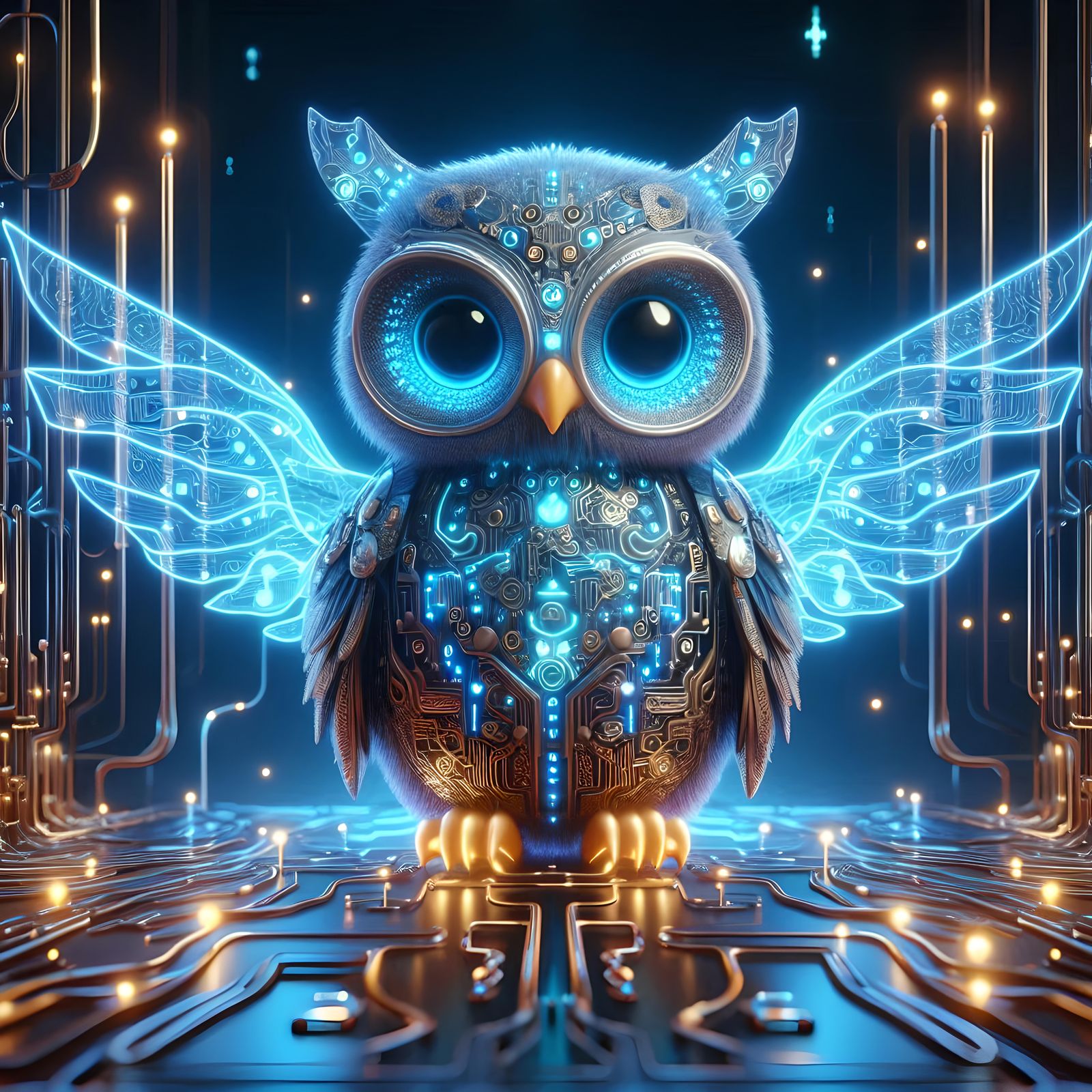 An Owl: A Digital Masterpiece