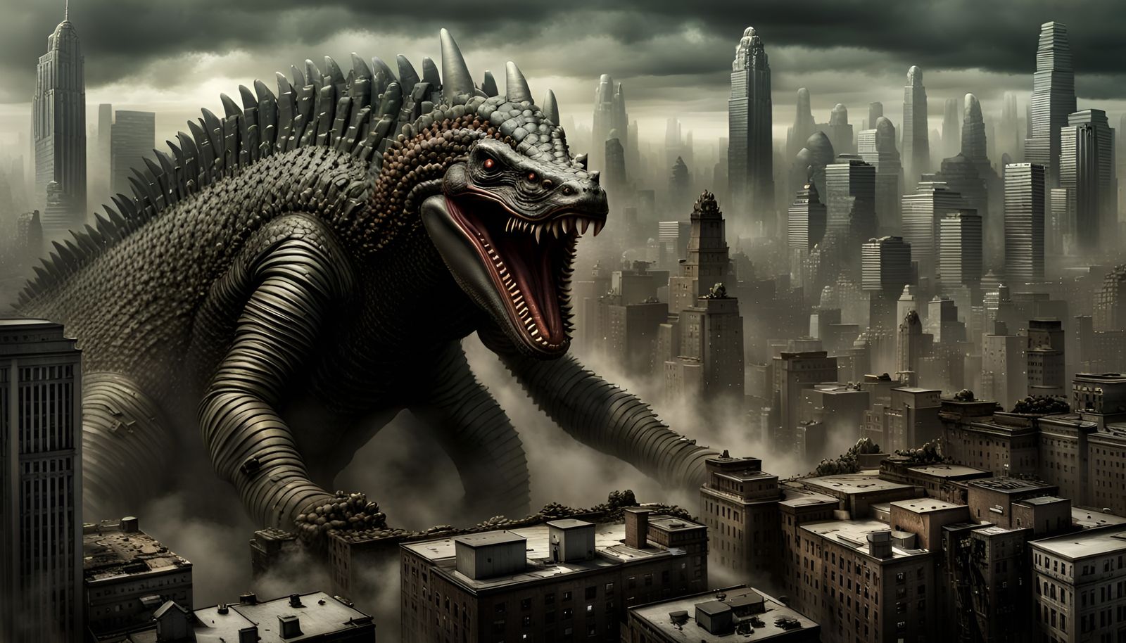 Godzilla Doing What Godzilla Does To Tokyo