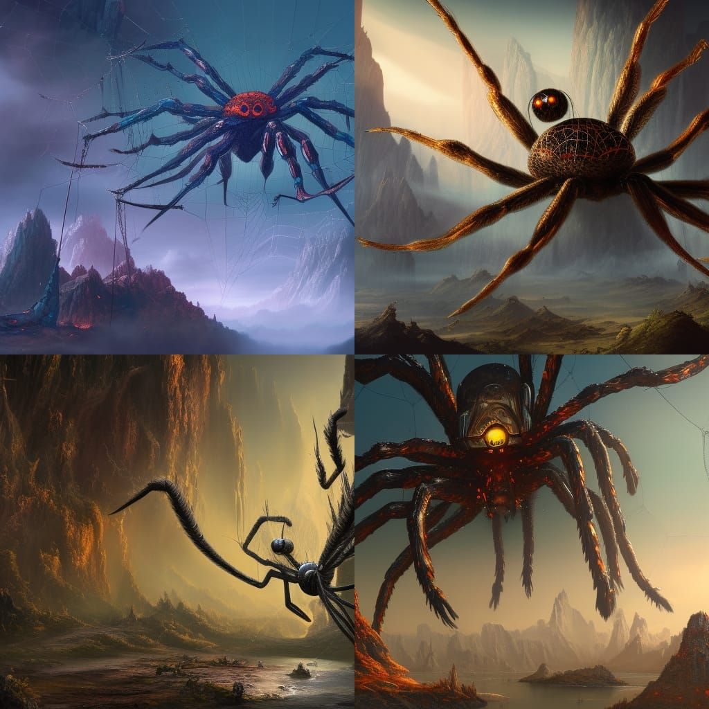 giant spider - AI Generated Artwork - NightCafe Creator