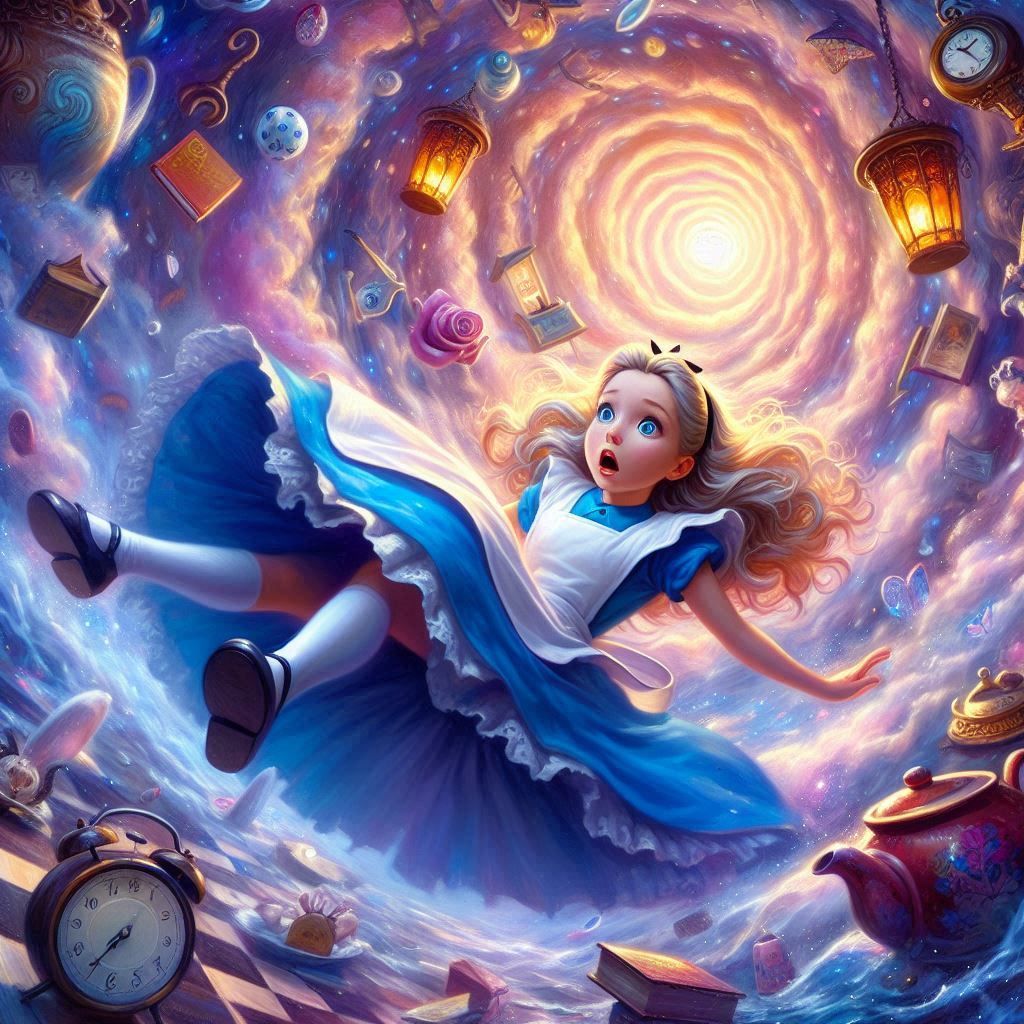 Alice Falling Into Wonderland  by @BetaPrime