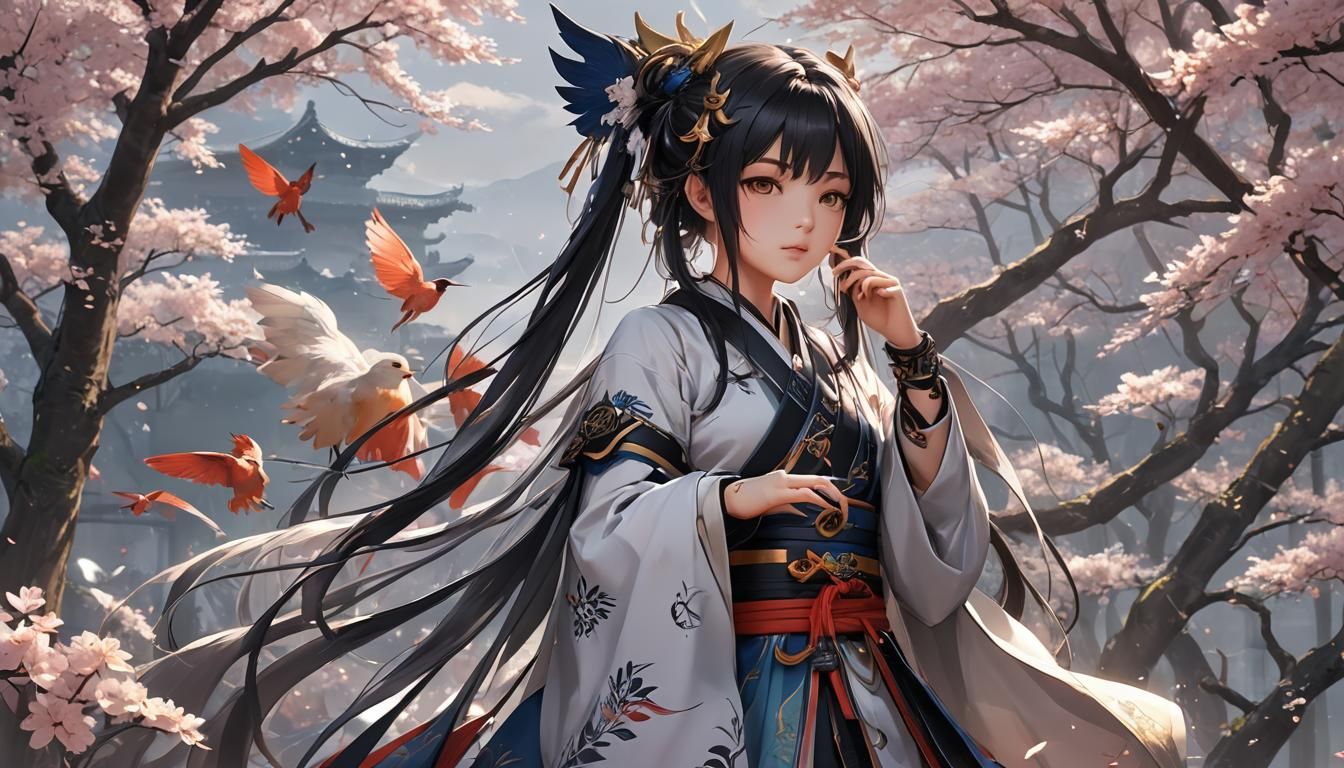 Vibrant Cyberpunk-Inspired 3D Anime Art of Lemon Cake Chocol...