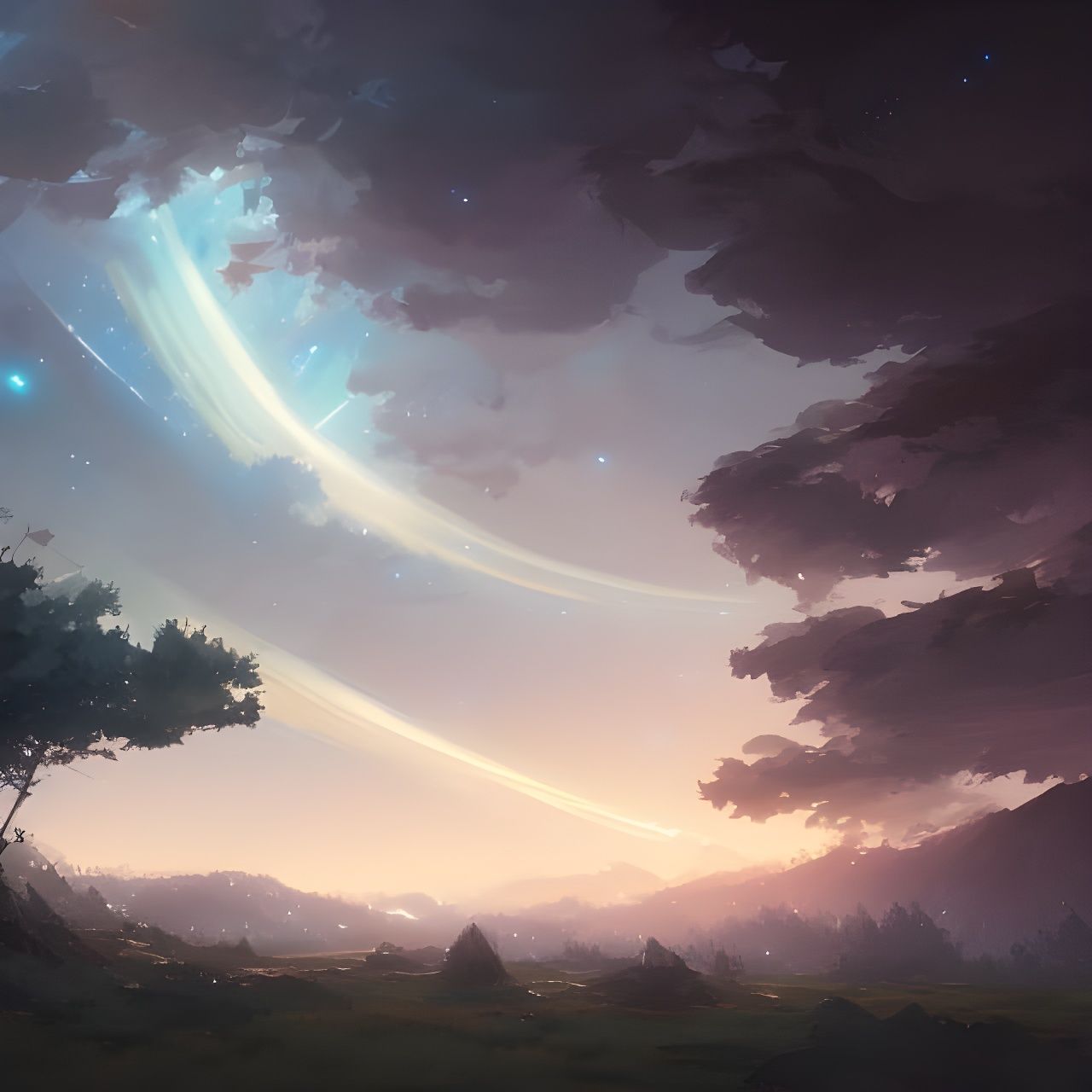 Shooting stars - AI Generated Artwork - NightCafe Creator