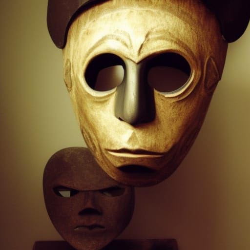 thou knowest the mask of night is on my face AI Generated Artwork