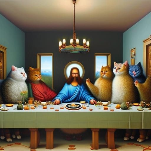 The Last Supper Reimagined  by @Artist Cat