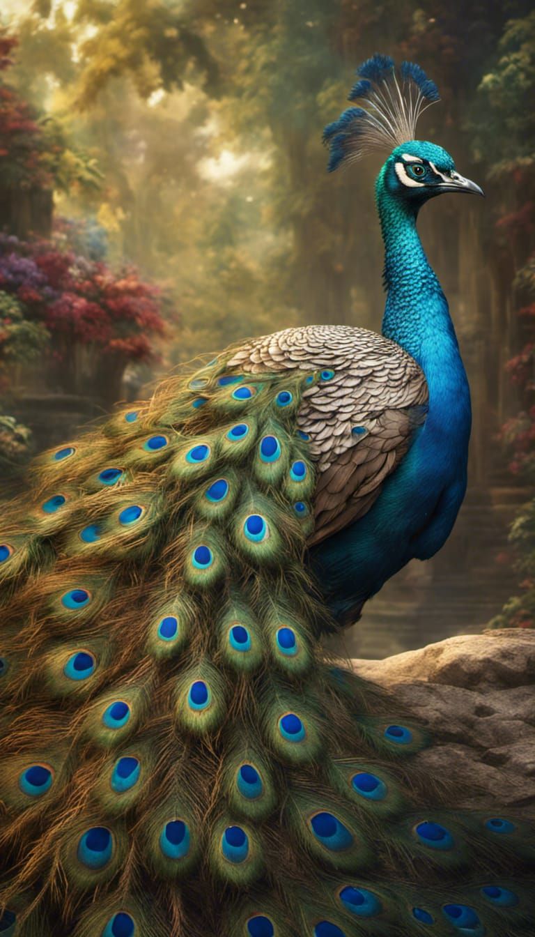 Indian Peafowl.   by @GreenNails