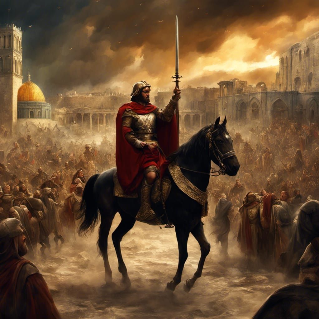 I hear Jerusalem bells a-ringin'
Roman Cavalry choirs are singing
Be my mirror, my sword and shield
My ...  by @Jim
