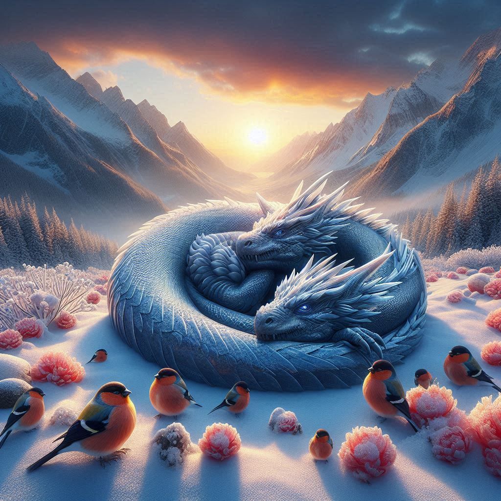 Two Ice Dragons