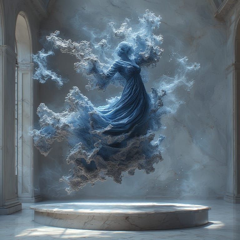 Ethereal smoky sculpture