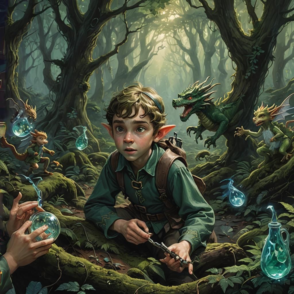 Fantastical forest elf 