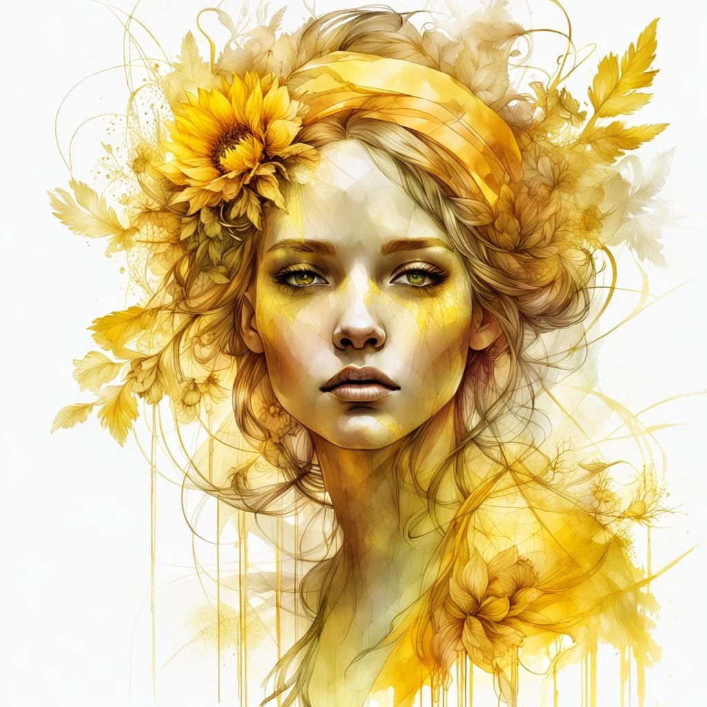 Monochromatic Yellow   by @GreenNails 