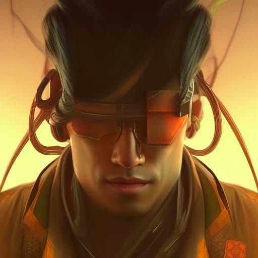 Japanese Shadowrun Decker Inside The Matrix, 8k Resolution Concept Art