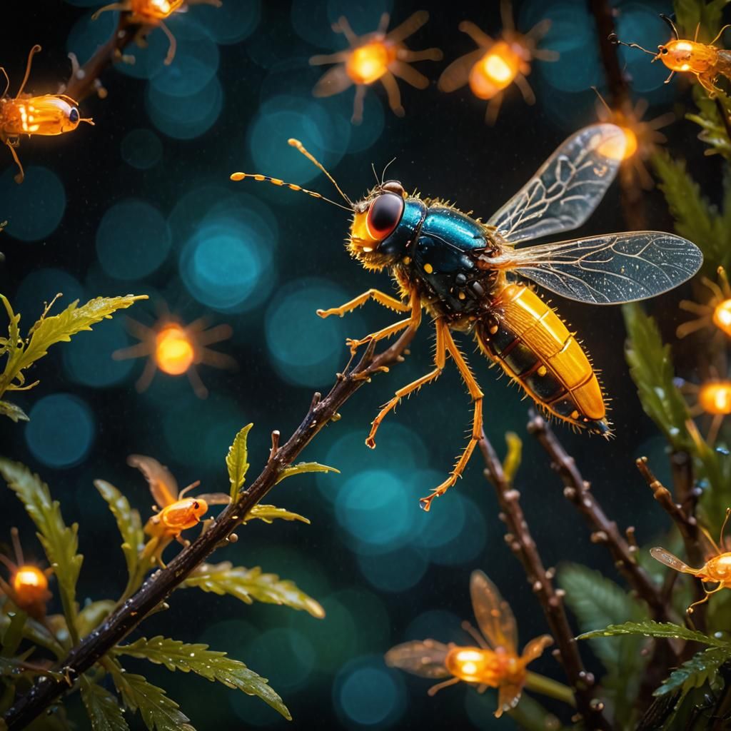The magical fireflies' world