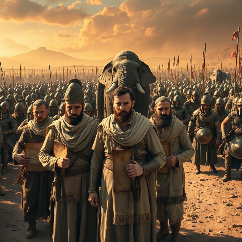 Jewish Warriors Stand Firm Against Ancient Greek Army