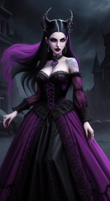 portrait of a real-life beautiful Draculaura from monster high painted ...