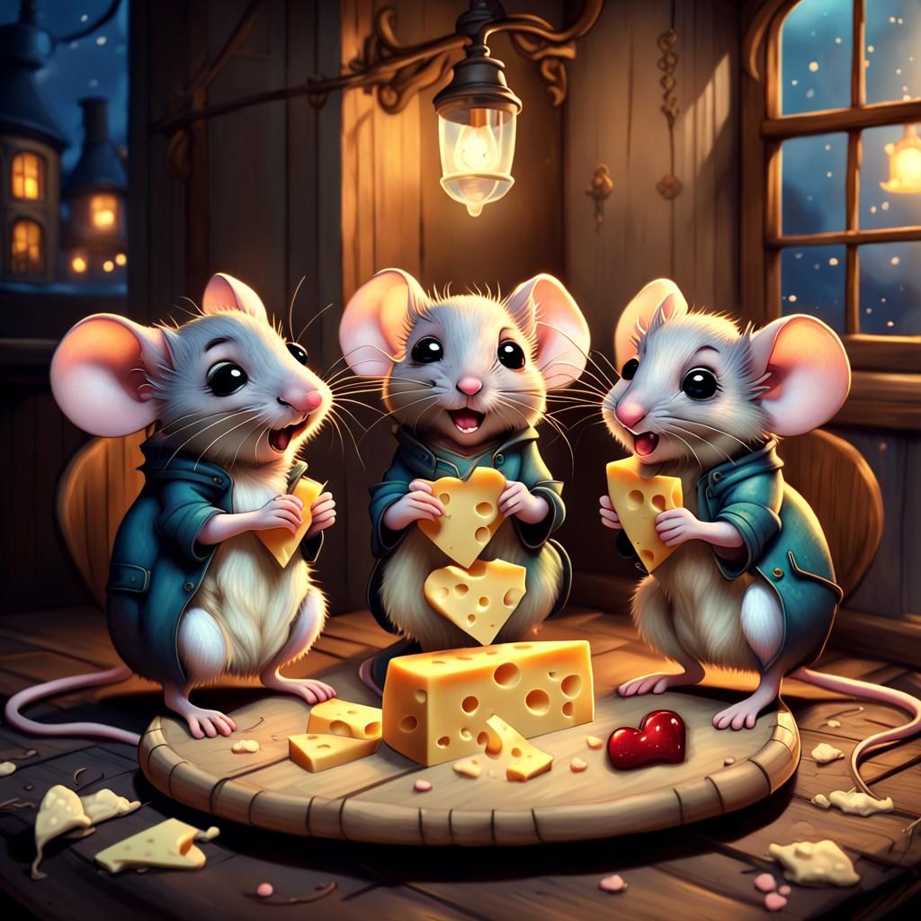 Valentines Mice  by @Quibbles