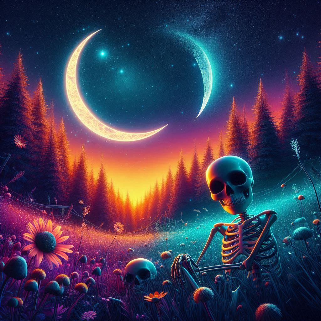 Skeletal Two Crescent Moons