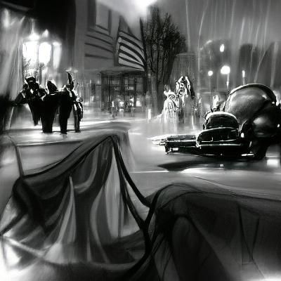 concept art film noir, when the parade goes by