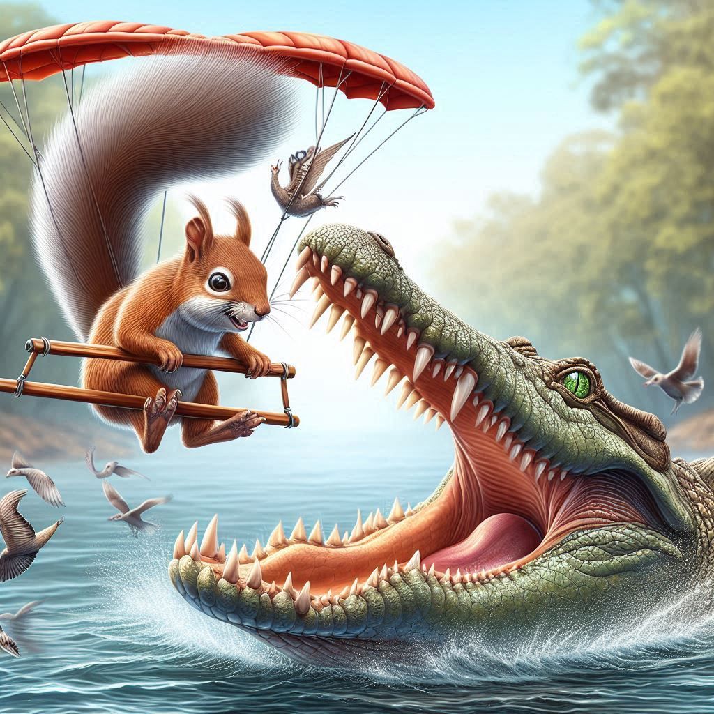 mischievous squirrel