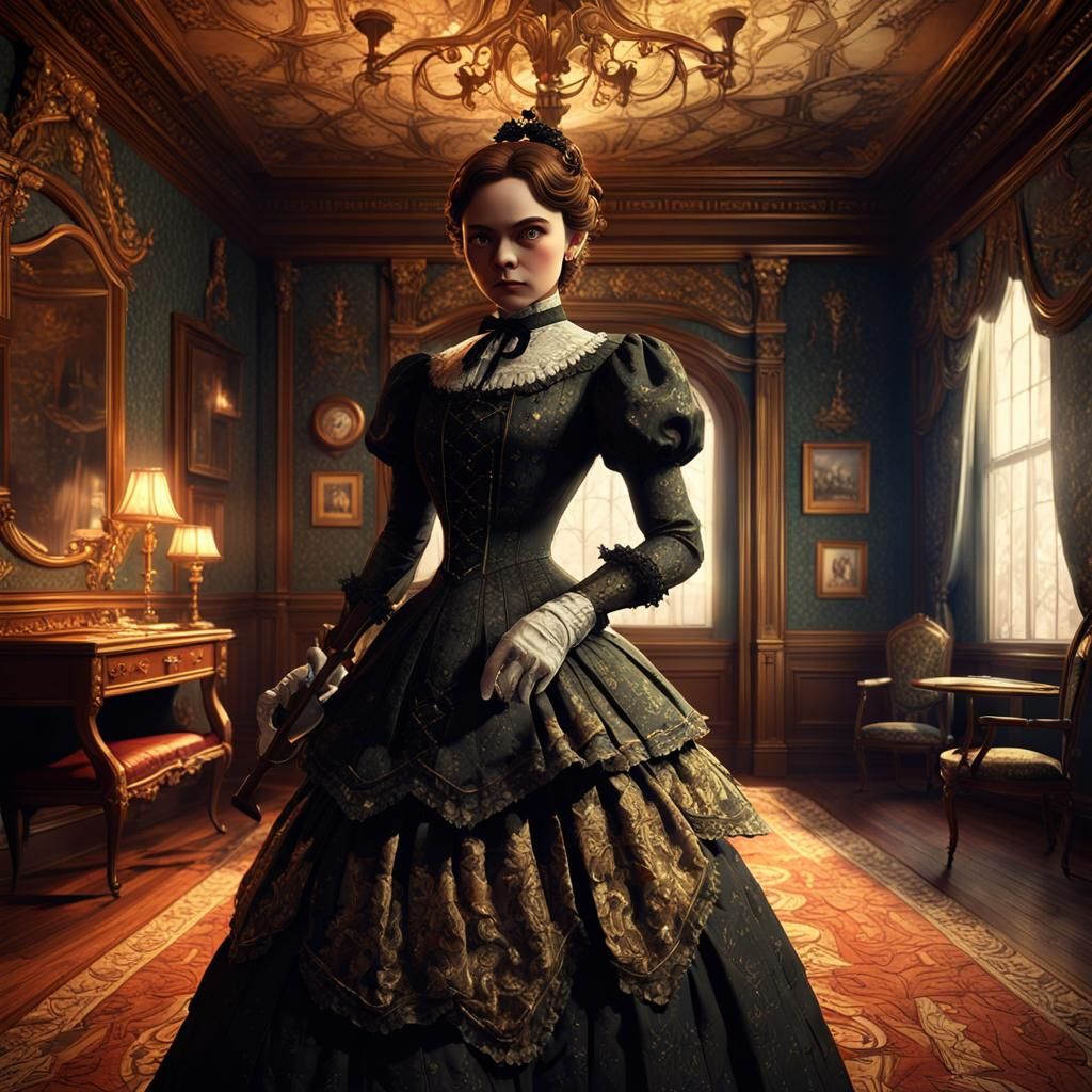 Victorian Assassin in Anime Style Concept Art