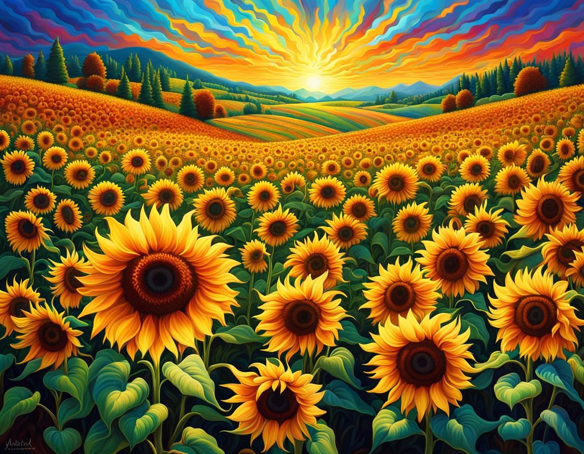 Sunflowers  by @Akrokan