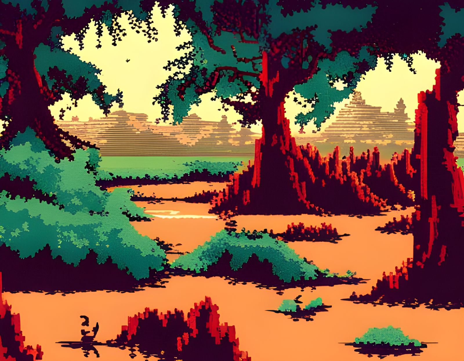 8bit forest - AI Generated Artwork - NightCafe Creator