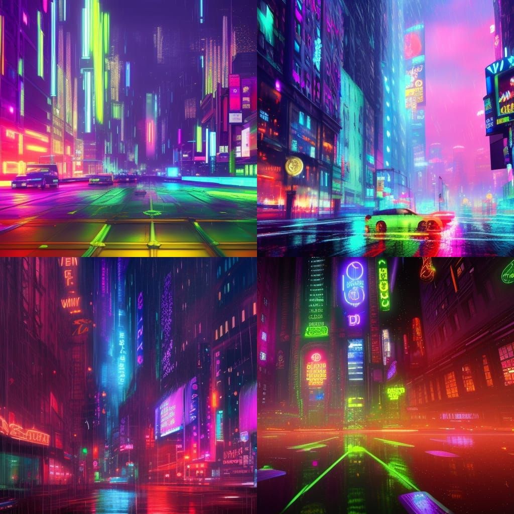 Surreal New York Cityscape Unveils Mystical Rainy Night