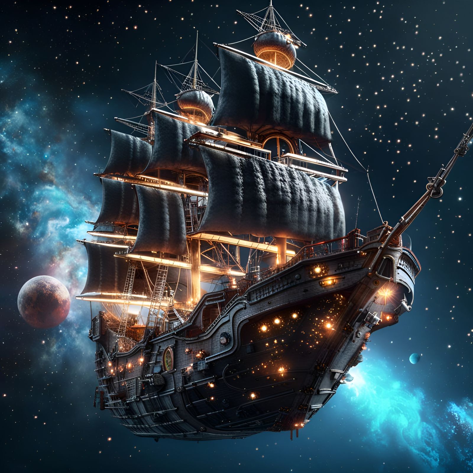 Galactic Galleon  by @Klaorman