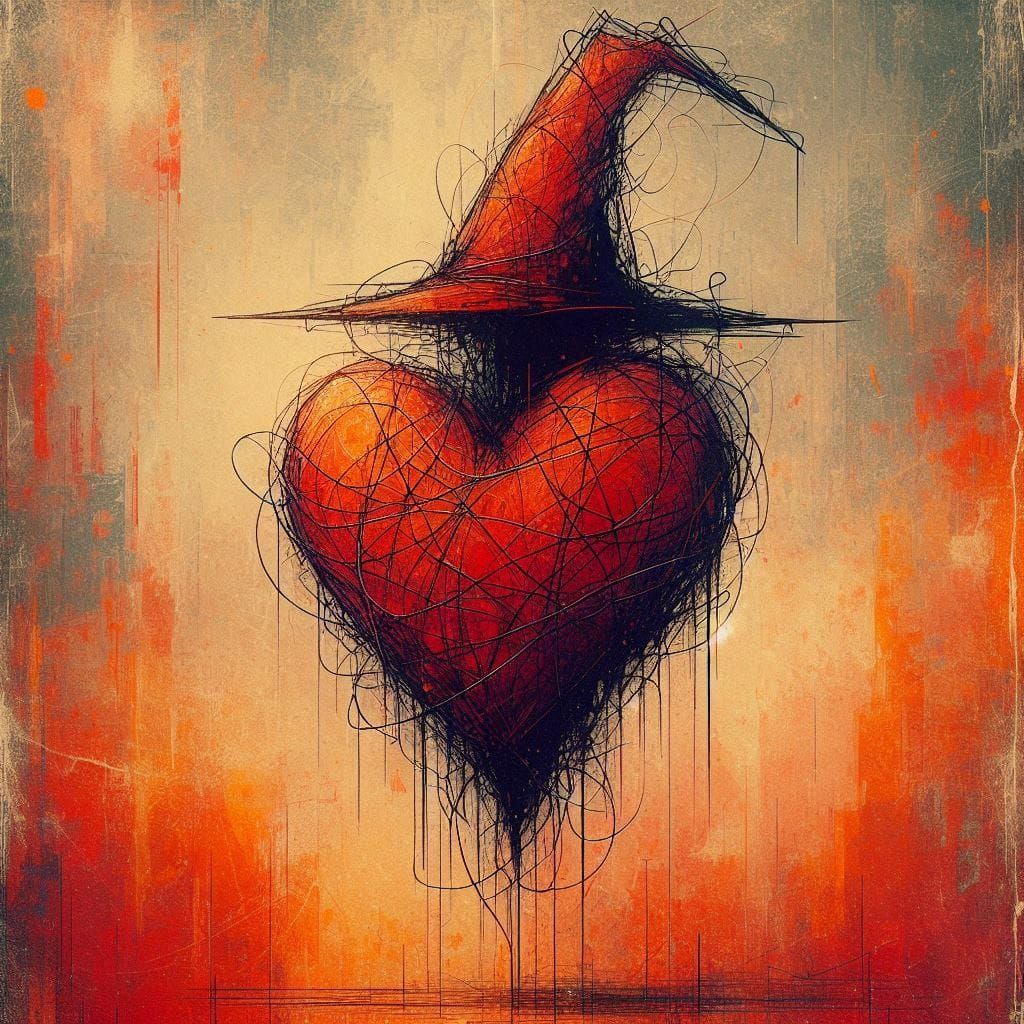 Witch-heart oilpainting