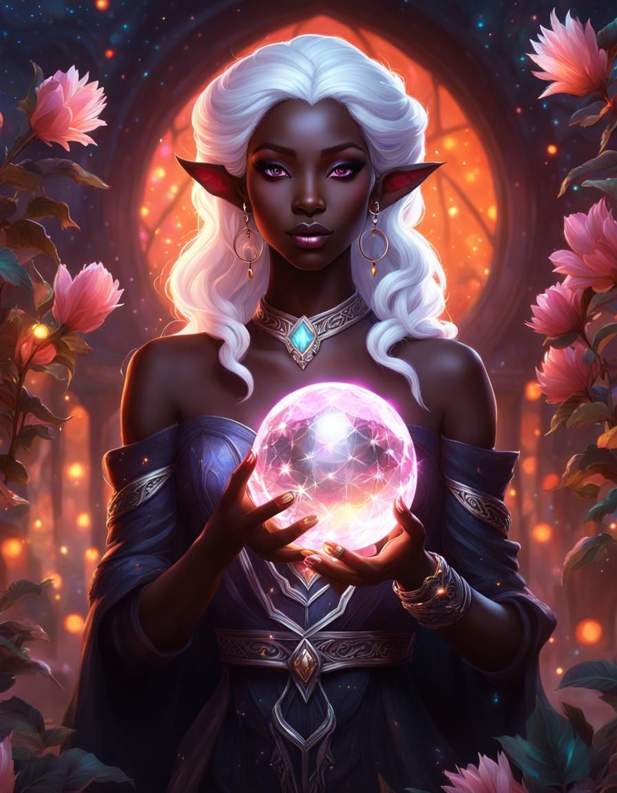 Drow Magus - AI Generated Artwork - NightCafe Creator