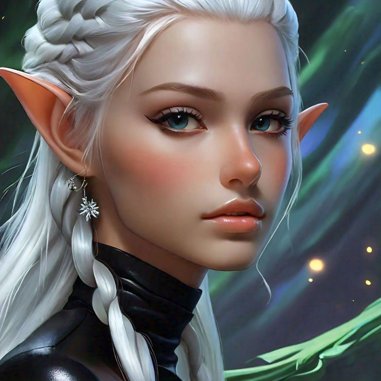 White Elf Very Close - AI Generated Artwork - NightCafe Creator