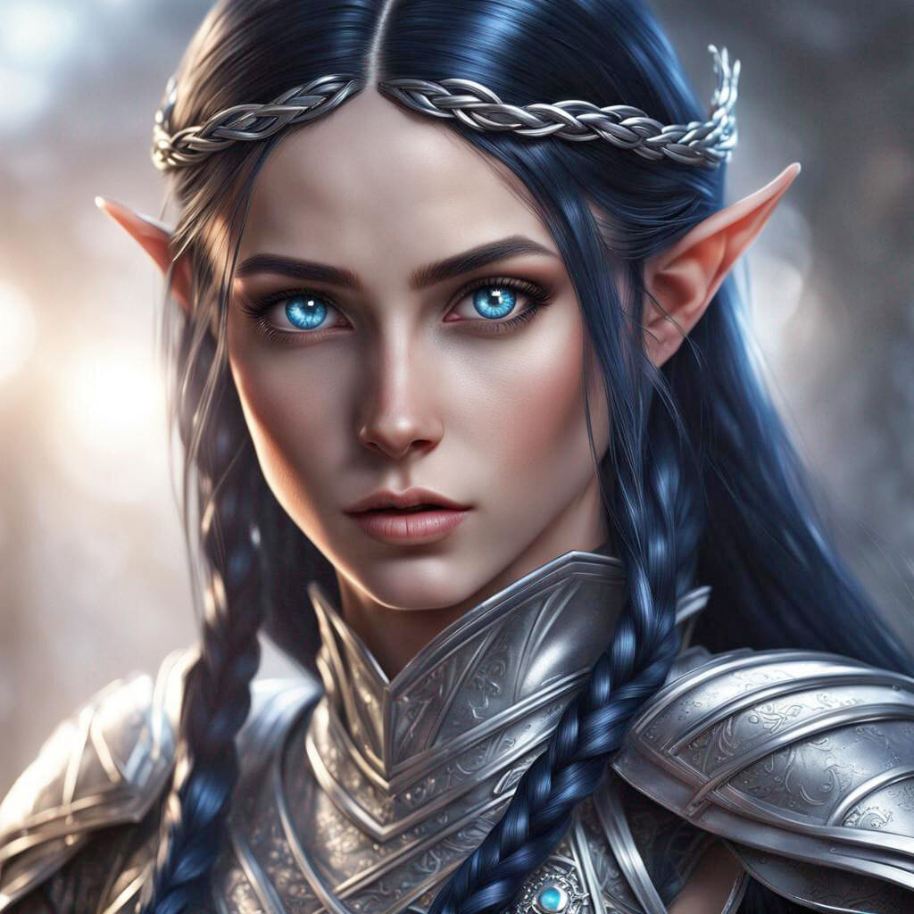 Blackhair Elf - AI Generated Artwork - NightCafe Creator